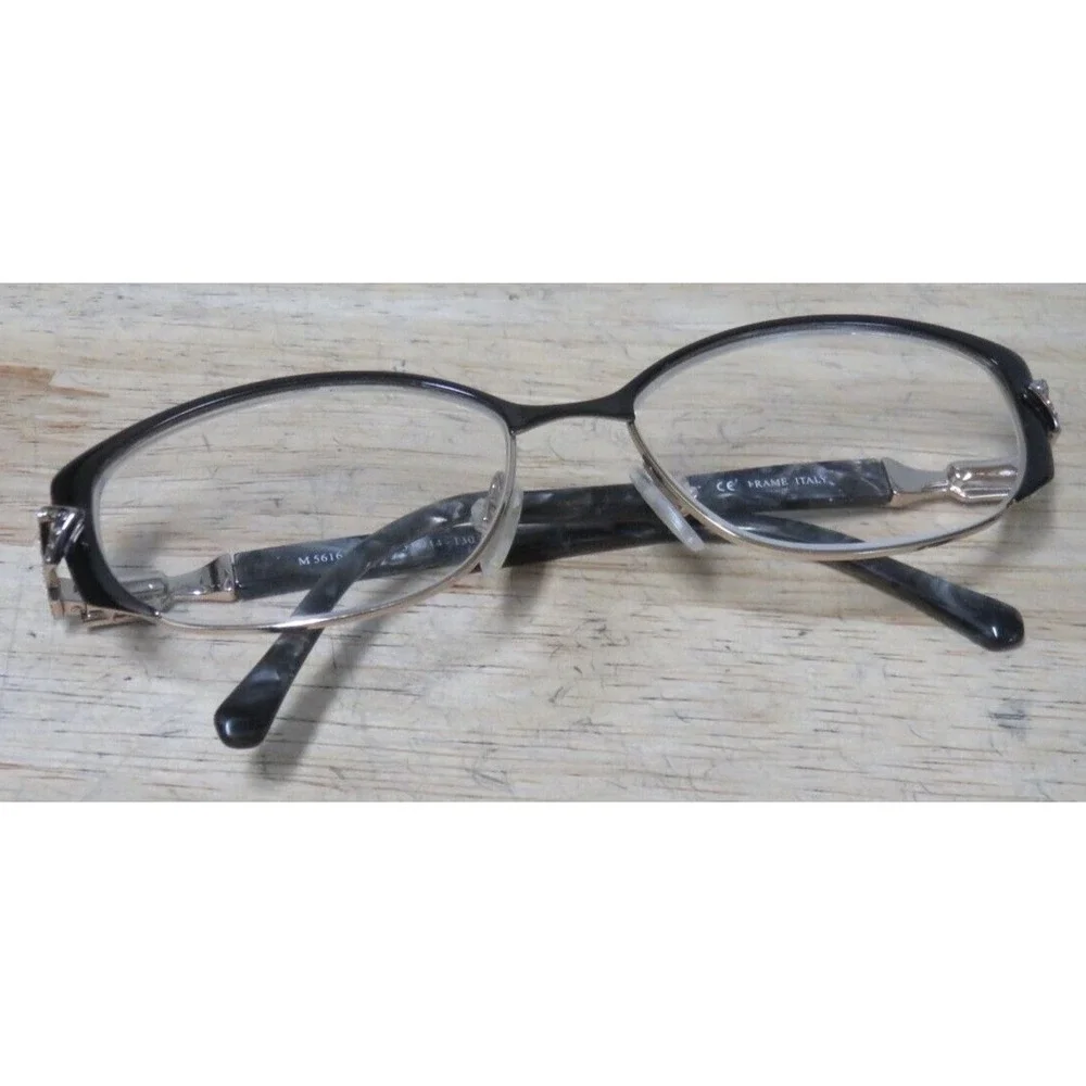 Caviar M 5616 Eye Glasses Frames Only Made In Italy Crystals Gold Rhinestones